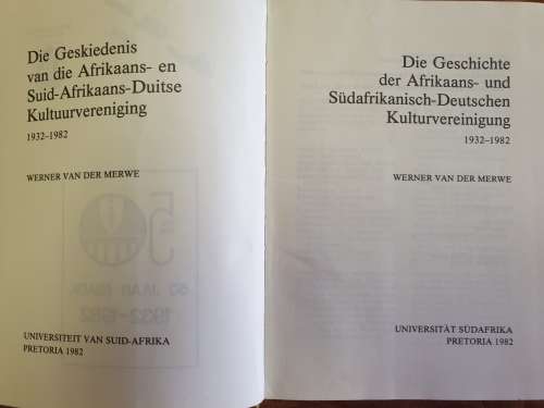 1932 - 1982 Die Geskiedenis van die Afrikaans-en Suid Afrikaans-Duitse Kultuurvereniging