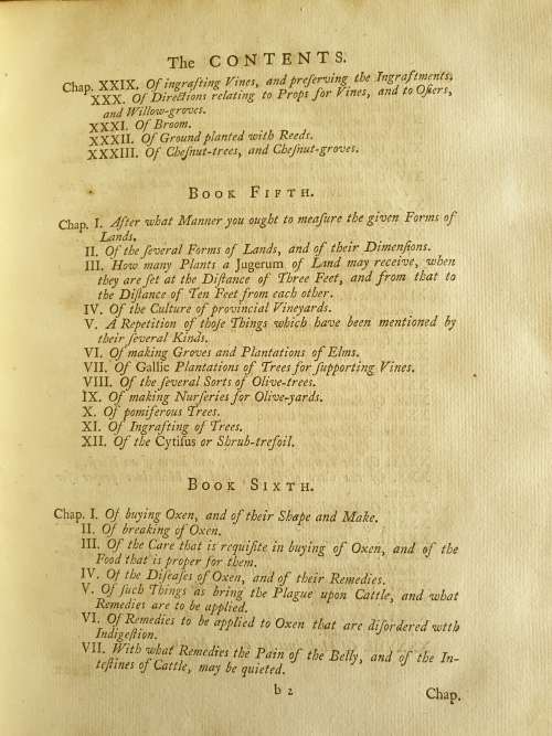 * 1745 * Junius Moderatus Columella of Husbandry in Twelve Books: And his book concerning Trees