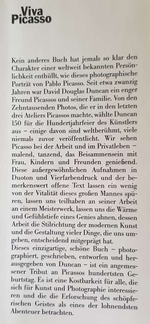 VIVA PICASSO - David Douglas Duncan