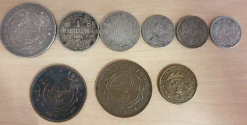 9 x Z.A.R. COINS, ALL IN ONE LOT.