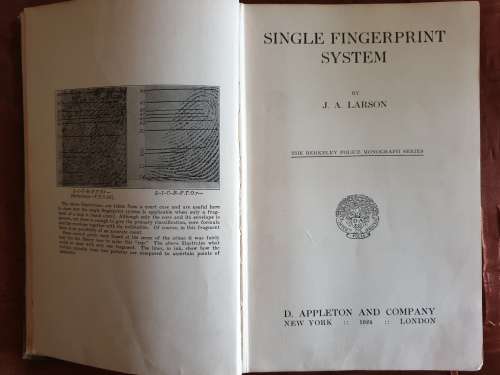 * 1924 * SINGLE FINGERPRINT SYSTEM - J. A. Larson.