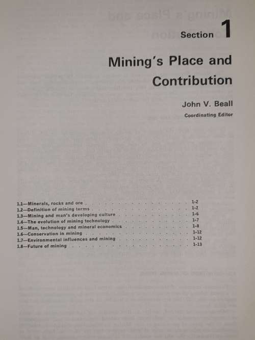 SME MINING ENGINEERING HANDBOOK. Complete in 2 Volumes.