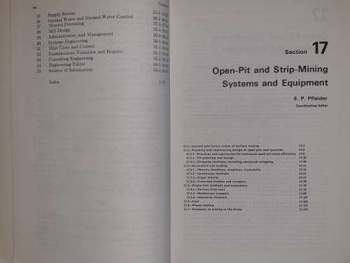 SME MINING ENGINEERING HANDBOOK. Complete in 2 Volumes.