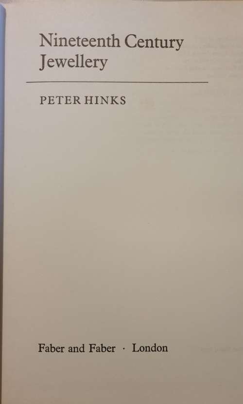Nineteenth Century Jewellery - Peter Hinks