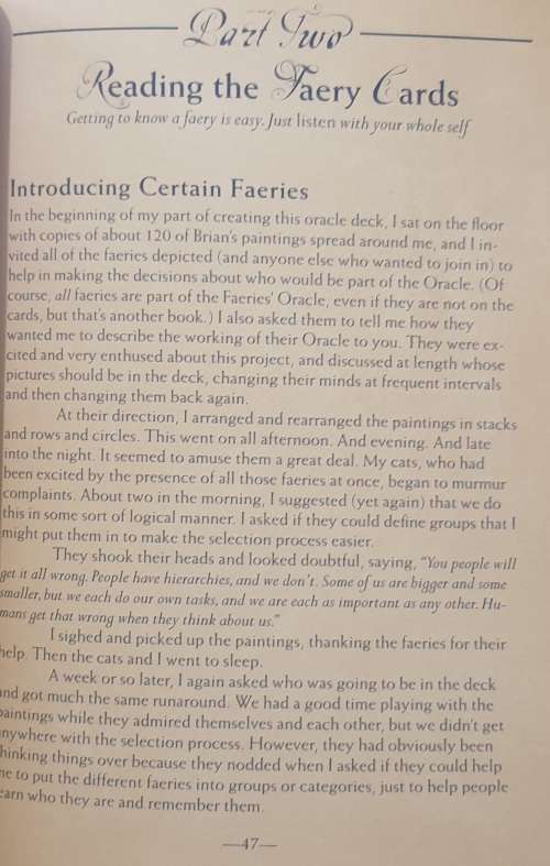 The Faeries Oracle - Working with the Faeries to find insight, wisdom & joy.