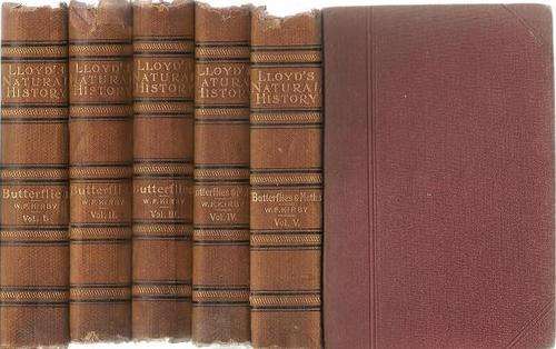 A Handbook to the order Lepidoptera, W.F. Kirby, 5 Vol complete, Butterflies & Moth's, 1896
