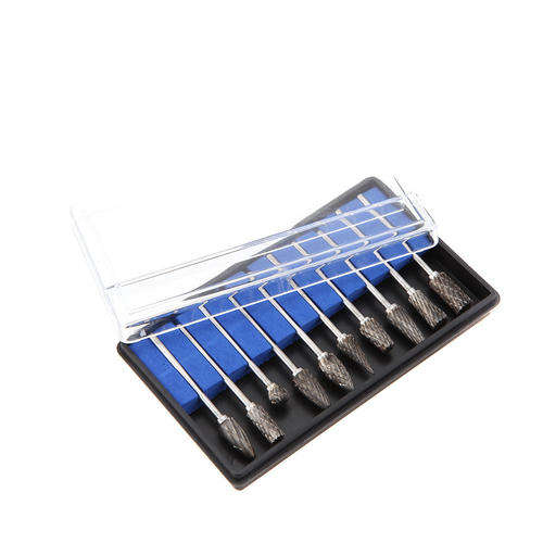 10pcs Tungsten Abrasive Tools TC Cutters Head Carbide Burrs for Rotary Drill Die Grinder Carving Bit