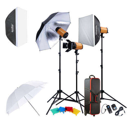 Godox Professional Photography Photo Studio Speedlite Lighting Lamp Kit Set with (3 * )300W Studio F