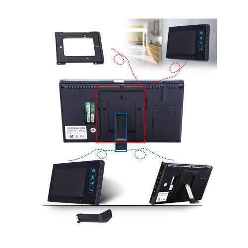 7" Color TFT LCD Video Door Phone Doorbell Intercom Kit - Black