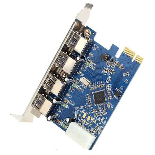 4Port Superspeed USB 3.0 PCI-E Expansion Card with 4pin IDE Power Connector
