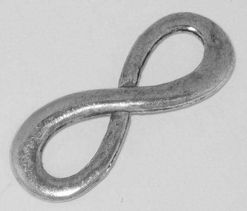 9 X 23mm - Antique Silver Infinity Connector  - 1pc