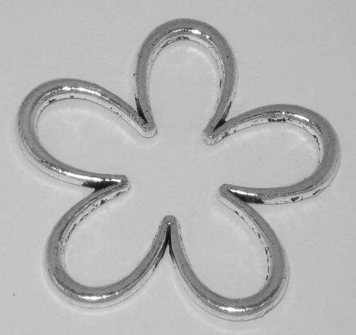 Antique Silver Infinity Flower Connector  - 1pc