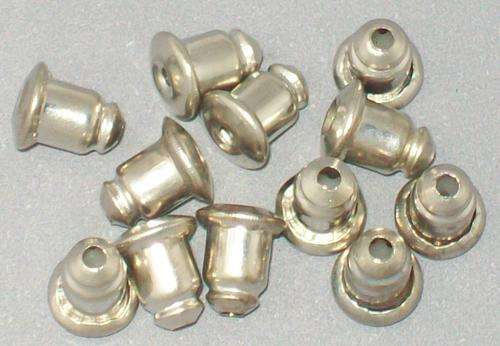 20 pair (40 pieces) - Nickel Color Earring Backing