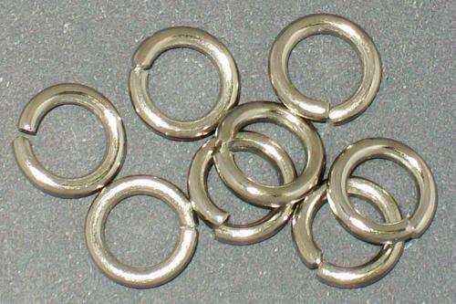 100 pieces - Nickel Color Jump Rings - 10mm (1.5mm)