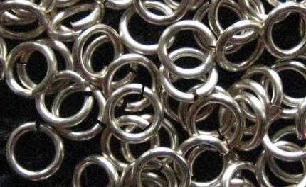100 pieces - Nickel Color Jump Rings - 8mm