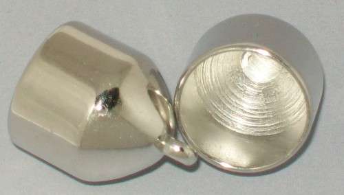 Scarf / Cord Ends - Nickel Color (2 pieces)