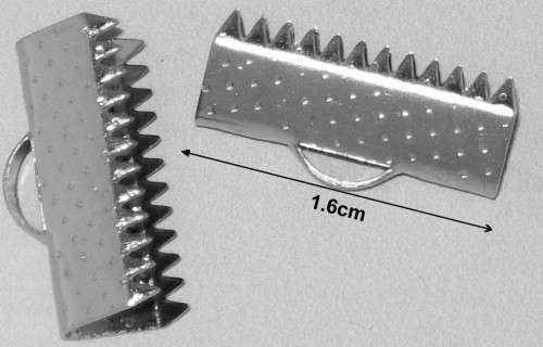 *** CLEARANCE SALE *** 50pcs - Nickel Color Cord Ends - 1.6cm