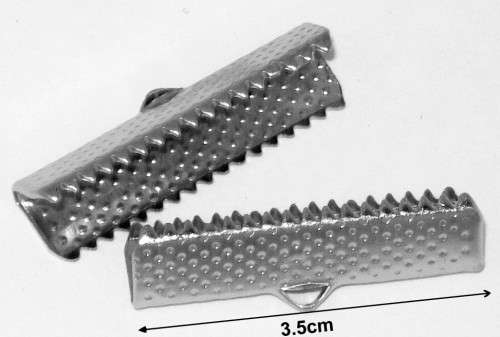 *** CLEARANCE SALE *** 20pcs - Nickel Color Cord Ends - 3.5cm