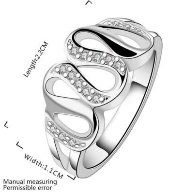 *** Summer Style *** 925 Silver Fashion Ring Size 8