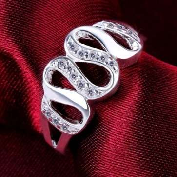 *** Summer Style *** 925 Silver Fashion Ring Size 8