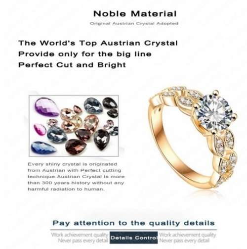 NEW - 18K Gold Plated Beautiful Ring - Size 6