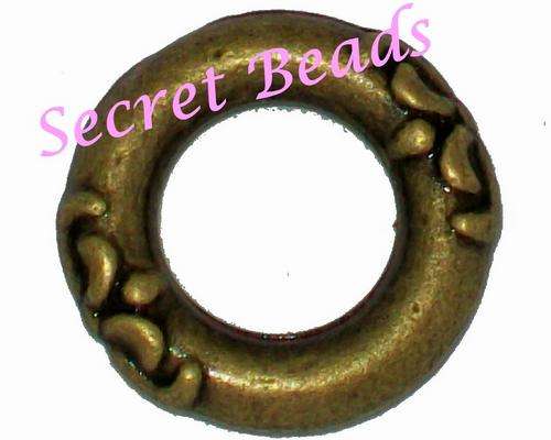 Ant. Bronze Metal Ring Spacer / Connector  - 1pcs