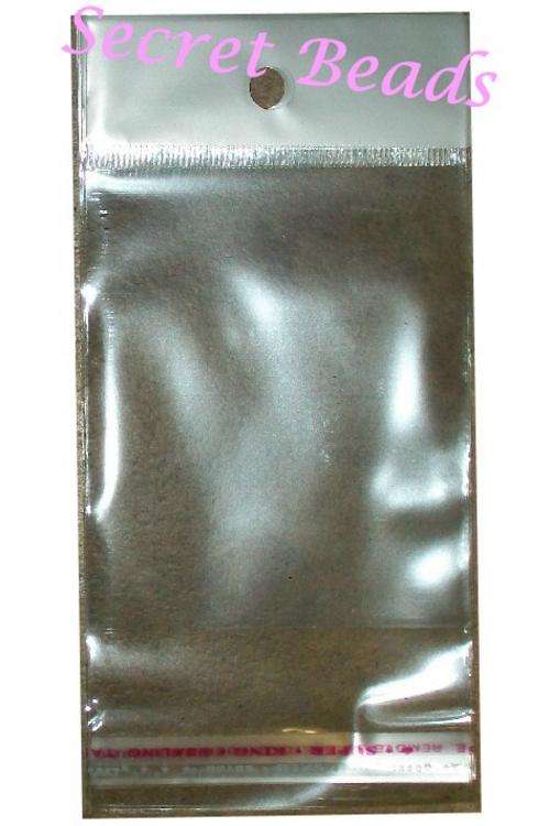 +++ CRAZY +++ 11 X 17cm Clear Polypropylene bag for hook display  - 50pcs