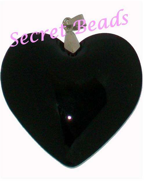 +++ CRAZY +++ Black Glass Pendant