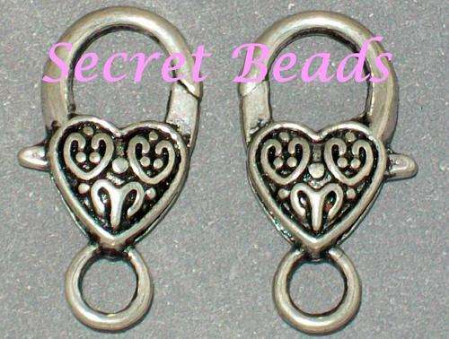 Ant. Silver Fancy Lobster Claw - 1pcs