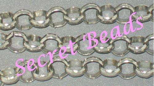 6mm Ant. Silver Belcher Chain - 1m