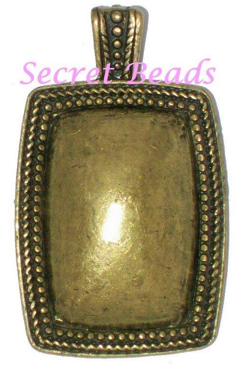 Ant. Bronze Clip on Pendant