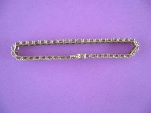 Yellow gold and diamond tennis bracelet