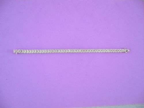 Yellow gold and diamond tennis bracelet