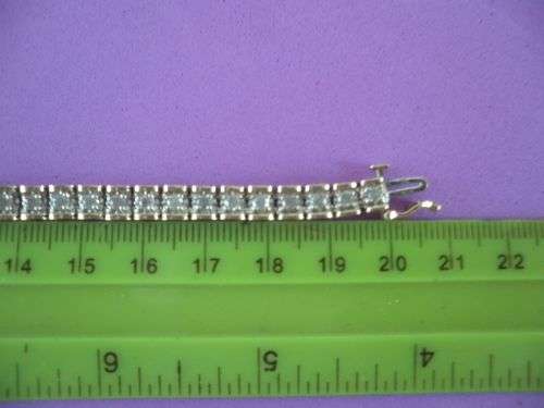 Yellow gold and diamond tennis bracelet