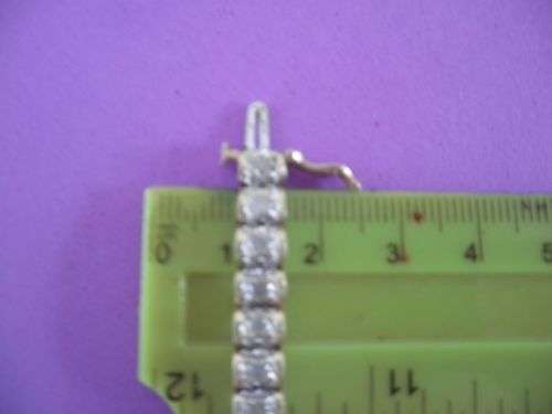 Yellow gold and diamond tennis bracelet