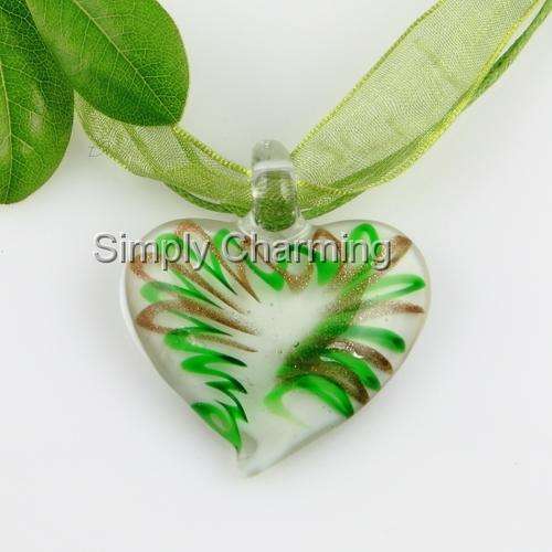 JUST ARRIVED !! Exquisite Handcrafted Murano Glass Style Heart Pendant