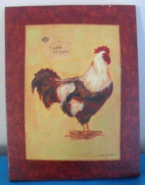 BRIGHTLY COLOURED ROOSTER PRINT - NO RESERVE !!