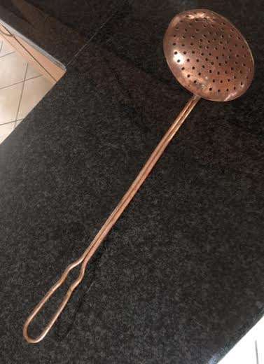 Antique copper preserve ladle 540mm!