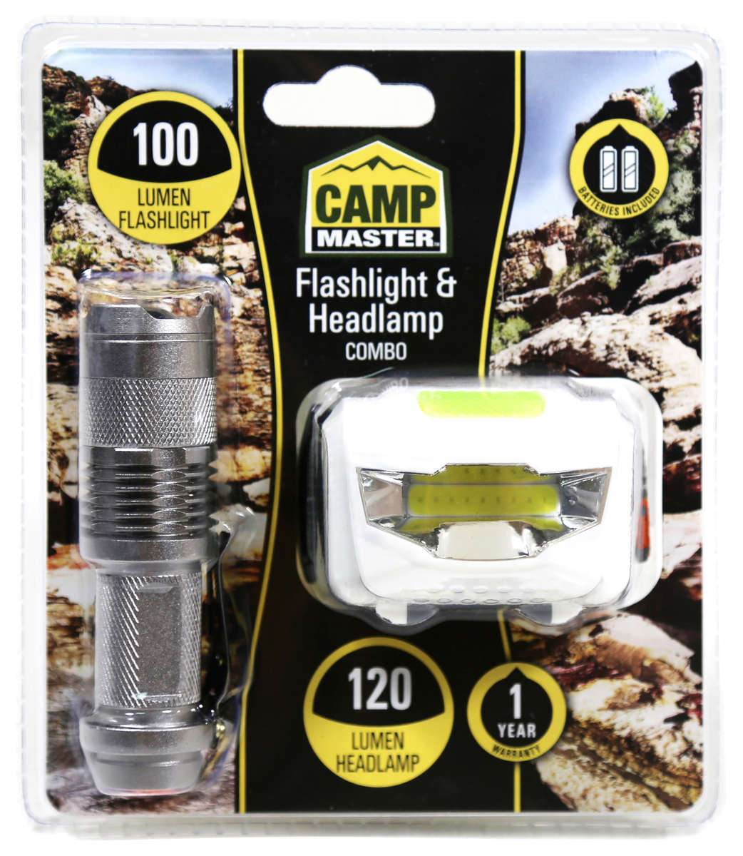 Camp Master Flashlight & Headlamp Combo