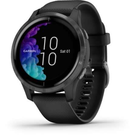 Garmin Venu Smartwatch - 43mm Black Silicone Band