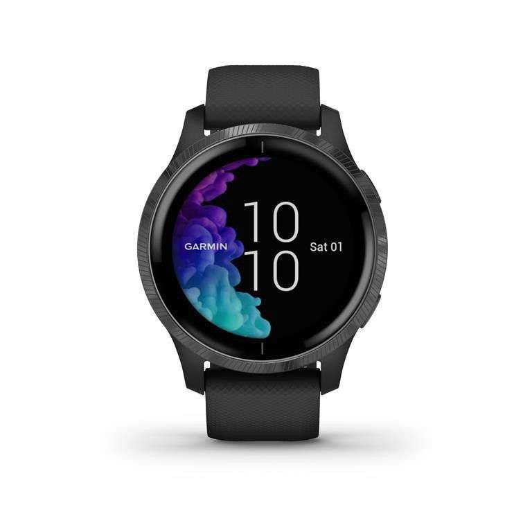 Garmin Venu Smartwatch - 43mm Black Silicone Band